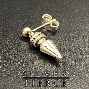 シルバーアクセサリー デザインピアス カレッジリング シルバー925 385A