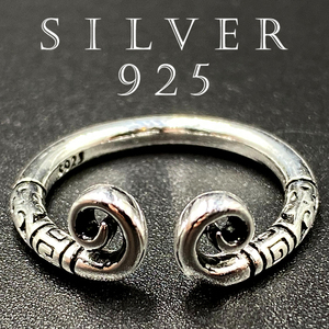 シルバーアクセサリー デザインリング カレッジリング シルバー925 63A