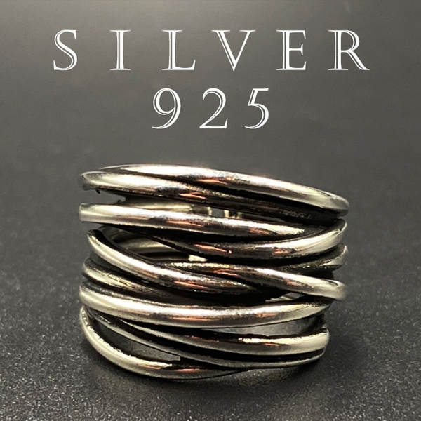 シルバーアクセサリー デザインリング カレッジリング シルバー925 347A