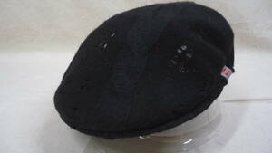 KANGOL red old model knitted hunting cap black L half-price 50%off Kangol hat hat letter pack post service light Yupack (.... version ) anonymity delivery 