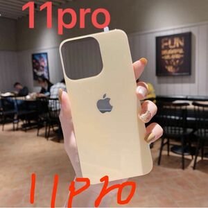 iPhone 11proバックガラスフィルム 背面フィルム ピンクゴルド