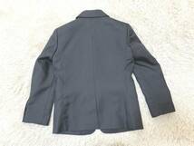 男の子フォーマルスーツ１１０サイズ：BB◆ジャケット＆パンツ＆長袖シャツ＆ネクタイ：黒　白い点々ストライプ線_画像3