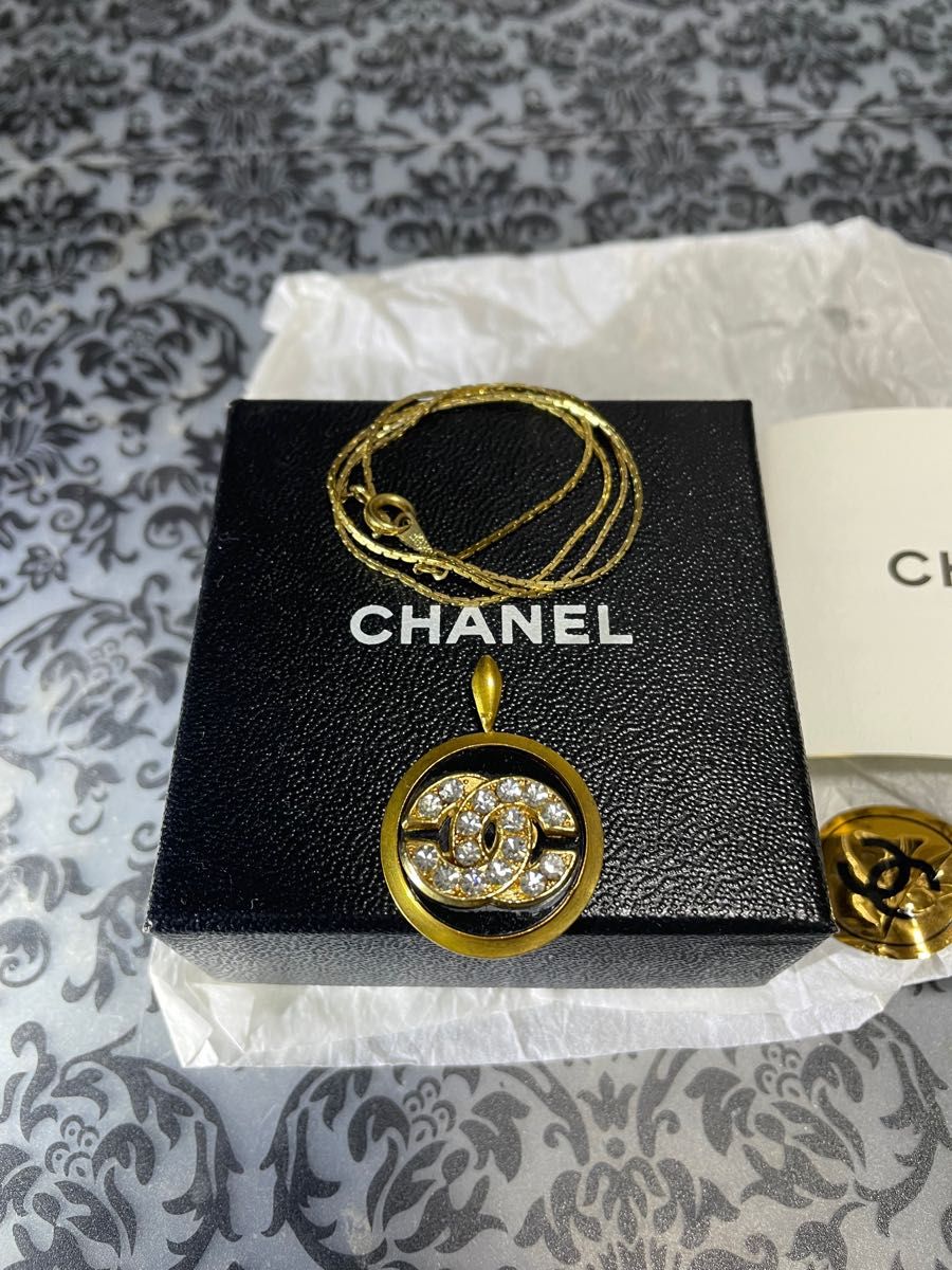 極美品】CHANEL バケット ラインストーン クリスタル ネックレス 