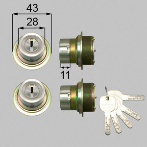 LIXIL・トステム ボイーズ　ドア錠セット（ＭＩＷＡ ＪＮシリンダー）内筒のみ 玄関ドア部品 [DCZZ1010]　kenz