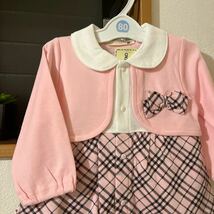 新品 80 ピンク　ベビーワンピース　パンツ付き_画像5