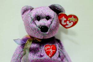 N9★ぬいぐるみ★ty　BEANIE BABIES 2000 Signature Bear◆21cm