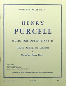  foreign book import musical score wind instrumental music tube comfort concert Henry * parcel HENRY PURCELL MUSIC FOR QUEEN MARY 2