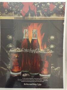 LIFE ライフ 広告 アメリカ 雑誌 ビンテージ コカコーラ ボトル ＆ グラス リスマス暖炉