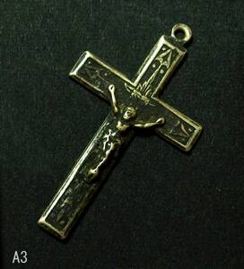 A３ ビンテージ 小さい 十字架 クロス キリスト教 検 メダイ