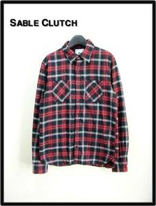 M 【SABLE CLUTCH CHECK COMBI NEL SHIRTS セーブルクラッチ チェックネルシャツ】No．SC14-020