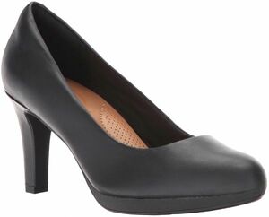 Clarks Clarks 25cm E Classic pumps leather black formal platform heel slip-on shoes boots sandals 873