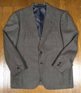  superior article [SKYJET].. pattern tailored jacket / suit jacket D-Gray SIZE:L-LL corresponding 80's-90's that time thing 