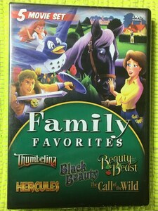 新品・未開封品！アメリカ製５作品英語版２枚組DVD・Family FAVORITES♪