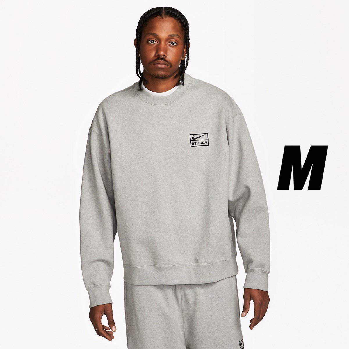PayPayフリマ|Stussy × Nike Fleece Crew Sweatshirt Black Mサイズ ...