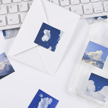 46枚 シール 空 雲 写真 イラスト アンティーク ビンテージ デコステッカー アンティーク調 コラージュ レトロ 0657_画像6
