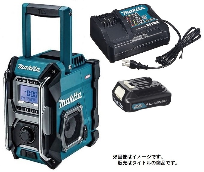 マキタ 充電式ラジオ MR001G DSMX 青 バッテリBL1040Bx2個+充電器 ...