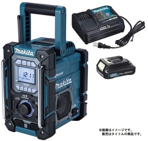 マキタ 充電機能付ラジオ MR300 DSH 青 バッテリBL1015x1個+充電器DC10SA付 AC100V/10.8V/14.4V/18V対応 makita オリジナルセット品