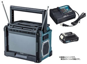 マキタ 充電式ラジオ付テレビ TV100 DSH バッテリBL1015x1個+充電器DC10SA付 AC100V/10.8V/14.4V/18V対応 makita オリジナルセット品