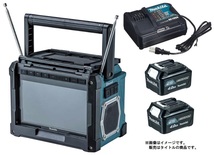 マキタ 充電式ラジオ付テレビ TV100 DSMX バッテリBL1040Bx2個+充電器DC10SA付 AC100V/10.8V/14.4V/18V対応 makita オリジナルセット品_画像1