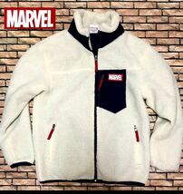 新品●MARVEL●ボアジャケット 、ホワイト、Lサイズ_画像1