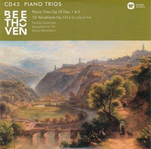 [CD/Warner]ベートーヴェン:ピアノ三重奏曲第5&6番他/P.ズッカーマン(vn)&J.d.プレ(vc)&D.バレンボイム(p) 1969-1970