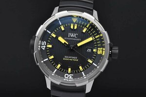 IWC car f is uzenIW358001 Aquatimer automatic 2000 men's titanium / Raver 80110 diver black face [ regular OH settled ]