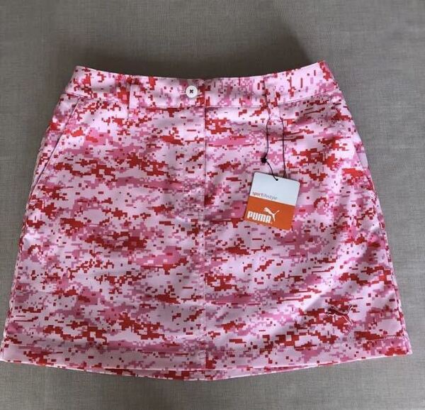 新品・未使用 PUMA ゴルフ インナーパンツ付きスカート ◆ M ◆ 923127 ライトピンク プーマ