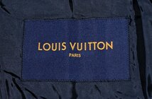 極美品 LOUIS VUITTON ルイヴィトン 裏地LVロゴ 最高級 カシミヤ99% メルトン チェスターコート ダークネイビー メンズ 46 ジャケット_画像4