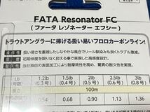 ☆新品 ゴーセン FATAレゾネーターFC 3LB / 0.8号 100m 2個セット、ナチュラル、フロロ、管理釣り場、ストリーム、淡水、海水、アジング_画像5