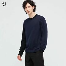 21SS ＋J UNIQLO ジルサンダー ユニクロ カシミヤ クルーネック セーター 長袖 ニット M ブラウン 351-445805 茶 グレー ルメール U U_画像7