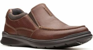 送料無料 Clarks 24cm ローファー 軽量 タバコ ブラウン サイドゴア ビジネス スニーカー ビジネス ブーツ ランニング マウンテン JJJ147