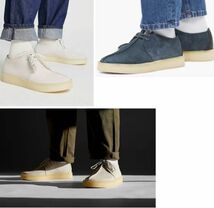 送料無料 CLARKS オリジナルズ 30cm トレックカップ ブルー スエード ビジネス スニーカー ビジネス ブーツ ランニング マウンテン JJJ148_画像4