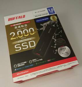 BUFFALO バッファロー　SSD-PHE1.0U3-BA　ポータブルSSD　1TB　USB3.2　Gen2x2　Type‐C　PS4　PS5　