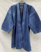 退廃的 絶妙フェード 擦り切れ 剣道着 ジャケット 藍染 刺し子 JAPAN VINTAGE ジャパンヴィンテージ KENDO JACKET INDIGO BULE SASHIKO_画像2