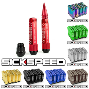 SICKSPEED M12xP1.5 hybrid nut Short Ver cap 60mm lock nut aluminium + steel wheel nut USDM Schic Speed 