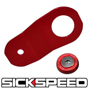 SICKSPEED　ラジエーターブラケット レッド 赤 USDM EK シビック DC インテグラ S2000 ワッシャー ラジエーターステー シックスピード