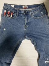 tommy jeans トミージーンズ　デニムパンツ　ストレッチ　ジーンズ　ダメージ　W32_画像3
