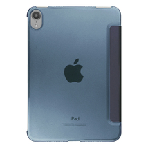 iPad ケース iPad mini6（ 8.3インチ） 三つ折 スマートカバー PUレザー アイパッド カバー スタンド機能 ネイビーブルー_画像3