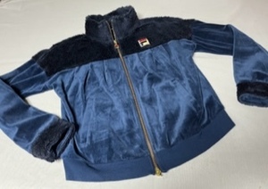 FILA filler / long sleeve jacket / tennis / navy blue / Lady's L