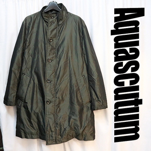  Aquascutum Aquascutum lining check pattern! down liner attaching field coat down coat half coat Zip coat sphere insect color 020101