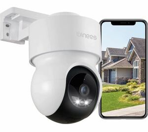Winees security camera wireless monitoring camera outdoors camera 2K resolution IP65 waterproof 360° wide-angle photographing wireless baby camera network camera 