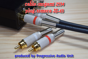 □□ mogami 2534(BK)＋RCA Gp_plug（JS65）/0.30m×2本