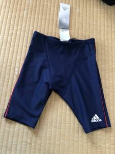 タグ付き　男児スクール水着　adidas　120 コン　赤ライン