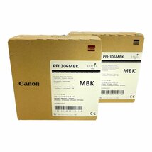 L2-642RL【未使用品】Canon 純正インクタンク マットブラック PFI-306MBK x2 マゼンタ PFI-306M x1 計3個セット_画像3