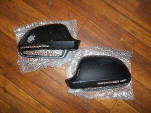 AUDI Audi A4 B8 A6 C6 A5 8T Q3 A3 exchange type mirror cover left right set carbon black CARBON FIBER BACK stock equipped article limit 