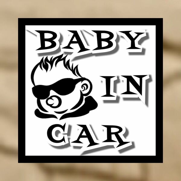 BABY IN CAR マーク ラミネート ステッカー