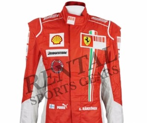 海外 高品質　送料込み　キミ・ライコネン F1 Kimi Raikkonen Alfa Romeo 2008レーシングスーツ　サイズ各種 レプリカ カスタム対応