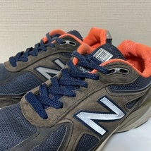 USA製 New Balance W990NV4 ネイビー US8 D 25.5cm ニューバランス 990 V4 M990 Made in USA スニーカー アメリカ製_画像5