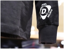 ♪ディーゼル - SALE♪ DIESEL L size デザイン長袖Tシャツ 黒_画像5