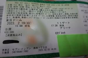 2 month 19 day Tokyo Dome RED HOT CHILI PEPPERSre Chile Arena good seat pair ticket regular price and downward start!